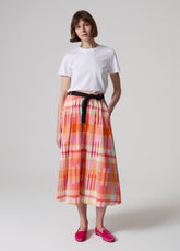 Ovs Full Midi Skirt With Check Pattern